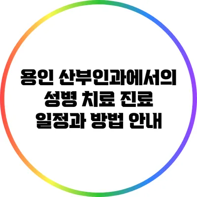 용인 산부인과에서의 성병 치료: 진료 일정과 방법 안내