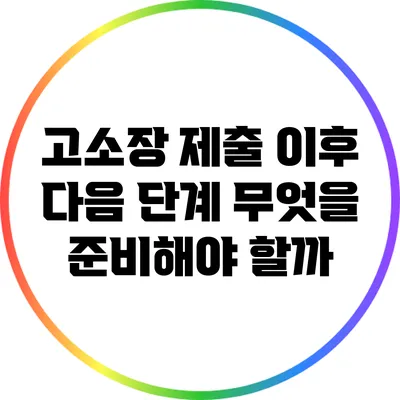 고소장 제출 이후 다음 단계: 무엇을 준비해야 할까?