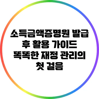 소득금액증명원 발급 후 활용 가이드: 똑똑한 재정 관리의 첫 걸음