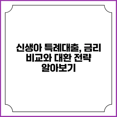 신생아 특례대출, 금리 비교와 대환 전략 알아보기