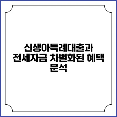 신생아특례대출과 전세자금: 차별화된 혜택 분석